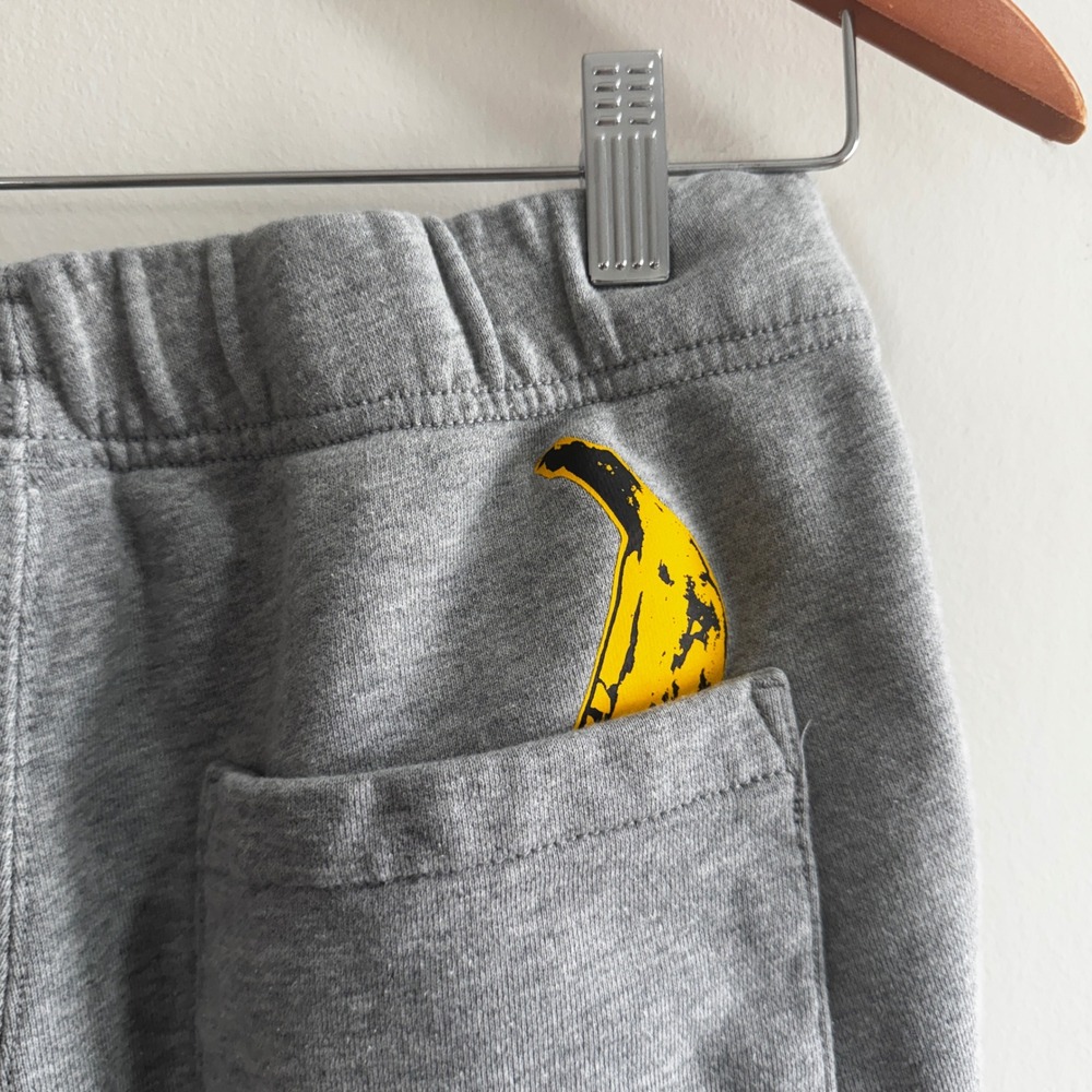 Uniqlo KAWS x Warhol Graphic Jogger Sweatpants Gray Unisex Small Streetwear